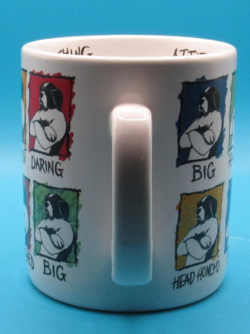 Vintage 1997 Big Dog HUGE 32 oz Coffee Mug Attitude is Everything Excellent Cond